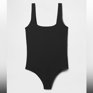 GapBody Black Scoop Neck Step In Thong Sleeveless Bodysuit Size Large